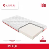 Materace - Materac dziecięcy IDA - JANPOL, Rozmiar - 60x120 cm, Pokrowiec - Puroactive - NEGOCJUJ CENY - miniaturka - grafika 1