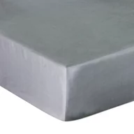 Prześcieradła - Prześcieradło satynowe z gumką 120x200 szare 037 - miniaturka - grafika 1