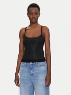 Koszulki i topy damskie - Guess Top W5GR47 Z3MN2 Czarny Regular Fit - miniaturka - grafika 1