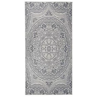 Dywany zewnętrzne - vidaXL Dywan zewnętrzny o płaskim splocie, 100x200 cm, niebieski wzór - miniaturka - grafika 1