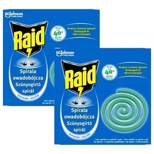 SC Johnson spirale odstraszające komary Raid Outdoor 20 szt. - Zwalczanie i odstraszanie szkodników - miniaturka - grafika 1