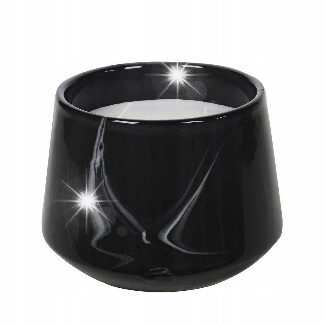 ŚWIECA ZAPACHOWA Marble L CZARNA luksusowa MARMUR