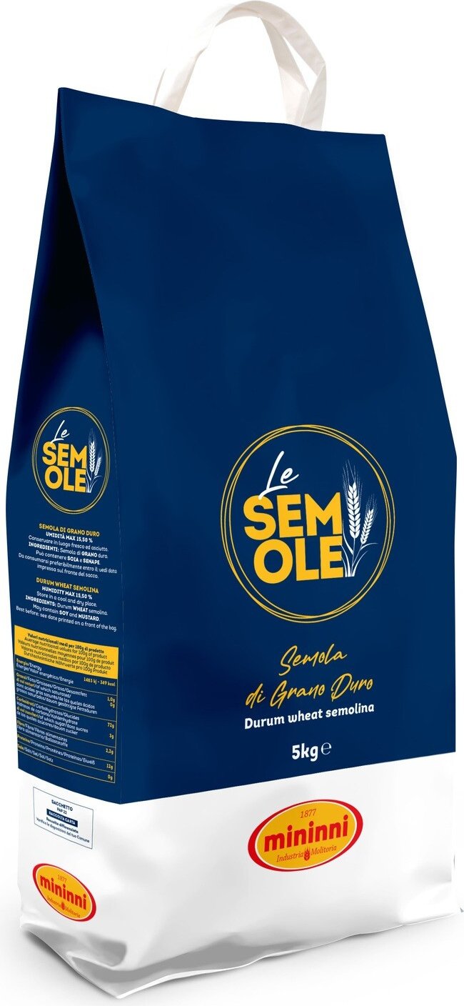 MININNI SEMOLA DI GRANO DURO 5 KG gruba włoska semolina mąka pszenna