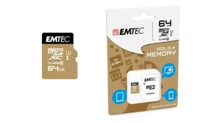 Emtec MicroSDXC  64GB Class 10 Gold+ (ECMSDM64GXC10GP) - Karty pamięci - miniaturka - grafika 1