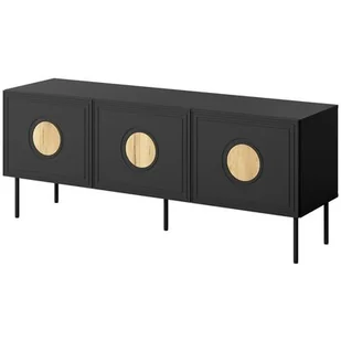 Szafka RTV CAMA MEBLE Palazzo Czarny - Szafki RTV - miniaturka - grafika 1