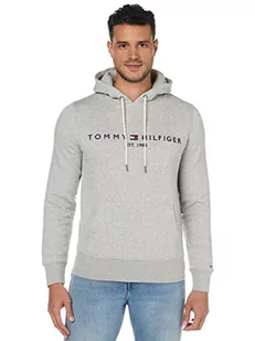 Tommy Hilfiger Jet Black Base Męska Bluza z Kapturem, Szary, XL - Bluzy męskie - miniaturka - grafika 1