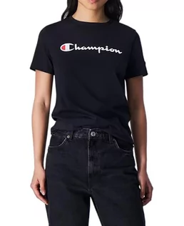 Koszulki i topy damskie - Champion Legacy American Classics W-Light Cotton Jersey S-s Regular Crewneck Koszulka damska, Czarny, XL - grafika 1