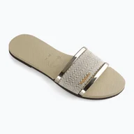 Klapki i japonki damskie - Klapki damskie Havaianas You Trancoso Premium sand grey - miniaturka - grafika 1