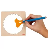 Zabawki interaktywne dla dzieci - Spirograf Drewniany Goki - miniaturka - grafika 1