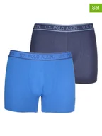 Majtki męskie - U.S. Polo Assn. Bokserki (2 pary) w kolorze granatowym i niebieskim - miniaturka - grafika 1