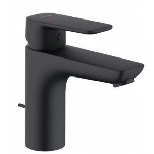 KLUDI 402933975 PURE&STYLE J XL jednouchwytowa bateria umywalkowa 100, z zestawem odpływowym; EcoPlus; czarny mat - Baterie umywalkowe - miniaturka - grafika 1