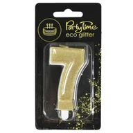 Urodziny dla dorosłych - Świeczka 7 eko-brokat - miniaturka - grafika 1