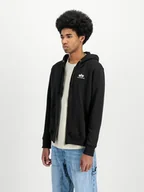 Bluzy męskie - Alpha Industries Bluza rozpinana z kapturem SL (118342) czarna [Rozmiar XL] - miniaturka - grafika 1
