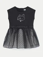 Sukienki i spódniczki dla dziewczynek - Karl Lagerfeld Kids Sukienka codzienna Z30278 M Czarny Regular Fit - miniaturka - grafika 1