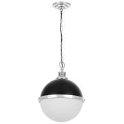 Lampy sufitowe - LAMPA WISZĄCA LOFT CZARNO-CHROMOWANA LARGO - miniaturka - grafika 1