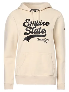 Superdry - Damska bluza z kapturem, beżowy - Bluzy damskie - miniaturka - grafika 1