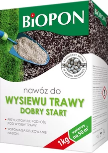 Nawóz do wysiewu trawy BIOPON Dobry start 1KG - Nawozy ogrodnicze - miniaturka - grafika 1