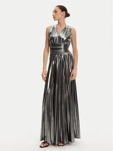 Fracomina Sukienka wieczorowa FQ25SD3004W798L9 Srebrny Regular Fit - Sukienki - miniaturka - grafika 1