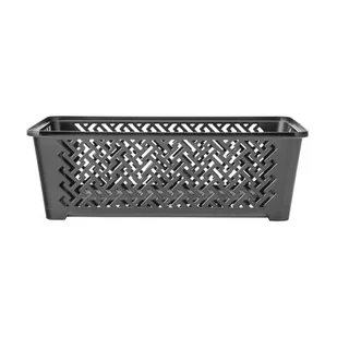 Koszyk plastikowy 24,5 x 14,5 x 8 cm czarny - Pudła i pojemniki do przechowywania - miniaturka - grafika 1