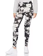 Legginsy - Urban Classics Damskie legginsy z kwiatami, czarny, S - miniaturka - grafika 1