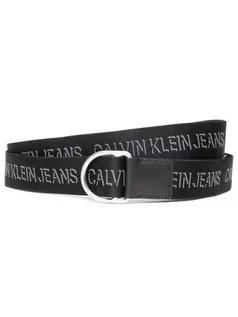Paski - Calvin Klein Jeans Pasek Damski Slider D-Ring Webbing Belt 38Mm K50K507245 Czarny - grafika 1