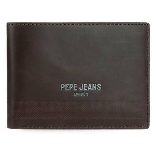 Pepe Jeans Deep Portfel z portmonetką Brązowy 12,5x9,5x1 cm Skóra by Joumma Bags, Brązowy brązowy, Talla única, Portfel z portfelem
