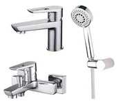 Zestawy baterii łazienkowych - Cersanit CERSANIT MILLE Zestaw baterii wannowy chrom S952-003 S952-003 - miniaturka - grafika 1