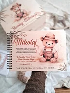 Pamiątka Chrztu Świętego - ALBUM MIŚ W KAPELUSZU z dedykacją, prezent na Roczek, Chrzest, narodziny - miniaturka - grafika 1