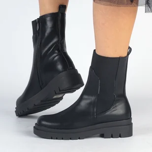 Czarne botki damskie na traperze Vinceza 16293 - Botki damskie - miniaturka - grafika 1