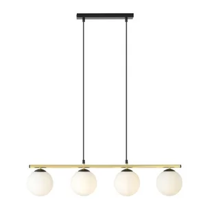 Allora lampa wisząca 4-punktowa czarna/złota/opal 1254/4 - Lampy sufitowe - miniaturka - grafika 1