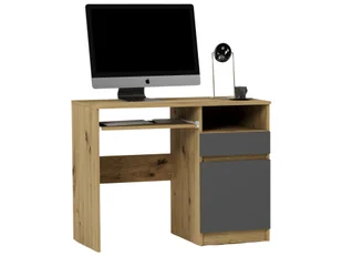 Meble biurko komputerowe stolik 96cm artisan mix antracyt N35 - Biurka dla dzieci - miniaturka - grafika 1