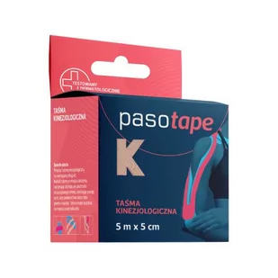 PASOTAPE Taśma kinezjologiczna 5cm x 5m beżowa, 1 szt. - >>> DARMOWA od 99zł<<< 24h !!! - Apteczki i materiały opatrunkowe - miniaturka - grafika 1