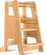 Zestawy mebli dla dzieci - PODEST DREWNIANY WIEŻA EDUKACYJNA DLA DZIECI REGULOWANY POMOCNIK KUCHENNY - miniaturka - grafika 1