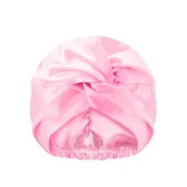 Ozdoby do włosów - Dwuwarstwowy satynowy czepek do spania Pink - GLOV - miniaturka - grafika 1