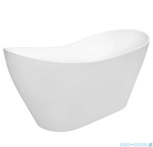 Besco Viya 170x72cm wanna wolnostojąca konglomeratowa + syfon klik-klak chrom #WMD-170-V | - Wanny z hydromasażem - miniaturka - grafika 1