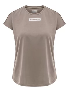 Koszulki i topy damskie - Hummel T-shirt w kolorze jasnobrązowym - grafika 1