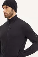 Bluzy męskie - Icebreaker bluza sportowa Merino 260 Quantum IV kolor czarny melanżowa IBBA56W10011 - miniaturka - grafika 1