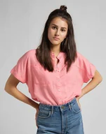 Koszule damskie - LEE CAP SLEEVE SHIRT DAMSKA KOSZULA KRÓTKI RĘKAW CHERRY BLOSSOM L46FZBQJ 112110920 - Lee - miniaturka - grafika 1