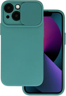 Etui CamShield Soft Silicone Case do iPhone 14 ciemnozielony - Etui i futerały do telefonów - miniaturka - grafika 1