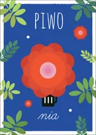Plakaty - PiwoNia niebieskie tło - plakat Wymiar do wyboru: 42x59,4 cm - miniaturka - grafika 1