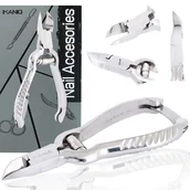 Akcesoria do paznokci - Cążki cęgi do grubych wrastających paznokci skórek obcinaczki nożyczki manicure gabinet SPA srebrne - miniaturka - grafika 1