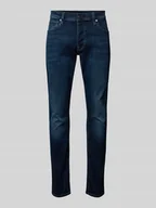 Spodnie męskie - Jeansy o kroju slim fit z 5 kieszeniami - miniaturka - grafika 1