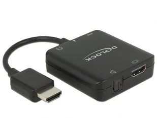 DeLOCK 63276 adapter kablowy HDMI Typu A (Standard) Czarny - Adaptery i przejściówki - miniaturka - grafika 1