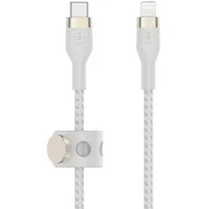 Kable USB - Belkin Kabel USB Typ-C Lightning Braided Silicone 1m Biały - miniaturka - grafika 1