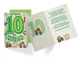 Kartki okolicznościowe i zaproszenia - Kukartka Karnet B6 PR-310 Urodziny 10 - miniaturka - grafika 1