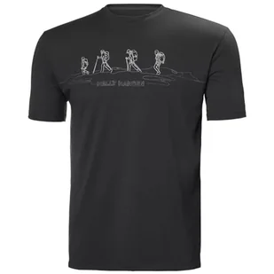 Helly Hansen Męska koszulka z grafiką z recyklingu Skog - hebanowy, S - Koszulki męskie - miniaturka - grafika 1