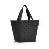 Torby i wózki na zakupy - Torba shopper m, glossy dots black RZS7075 - miniaturka - grafika 1
