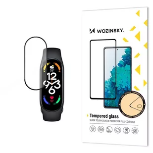 Wytrzymałe szkło hartowane na cały ekran z ramką do Xiaomi Mi Band 8 Full Glue czarne WOZINSKY - Akcesoria do smartwatchy - miniaturka - grafika 1