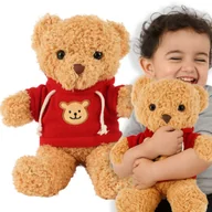 Zabawki interaktywne dla dzieci - Miś Maskotka Pluszak Przytulanka Pluszowy Misio W Bluzie Na Prezent 30 Cm - miniaturka - grafika 1