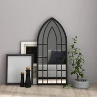 Lustra - Lumarko Lustro do wnętrz, czarne, 100x45 cm, żelazne - miniaturka - grafika 1